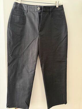 Talbots Black Stretch Straight-Leg Pants